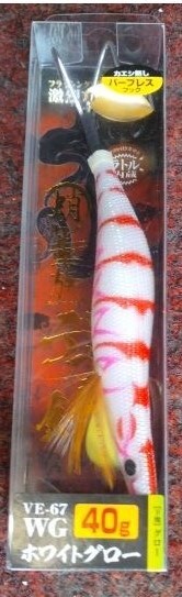 ハリミツ 蛸墨族 デカ針 40g ホワイトグロー VE-67