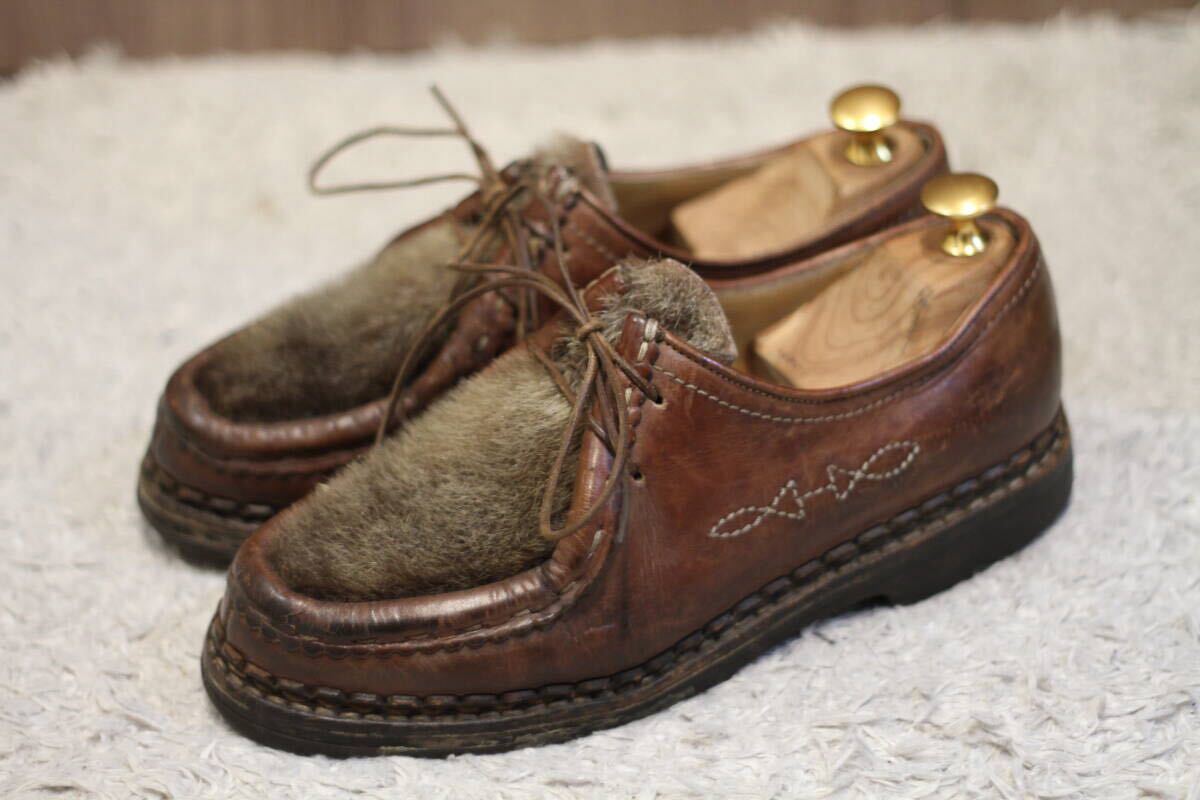 幻のHERMES別注】PARABOOT MICHAEL アザラシ 5.5(刺繍 エルメス 幻のHERMES別注】PARABOOT MICHAEL アザラシ 5.5(刺繍 エルメス
