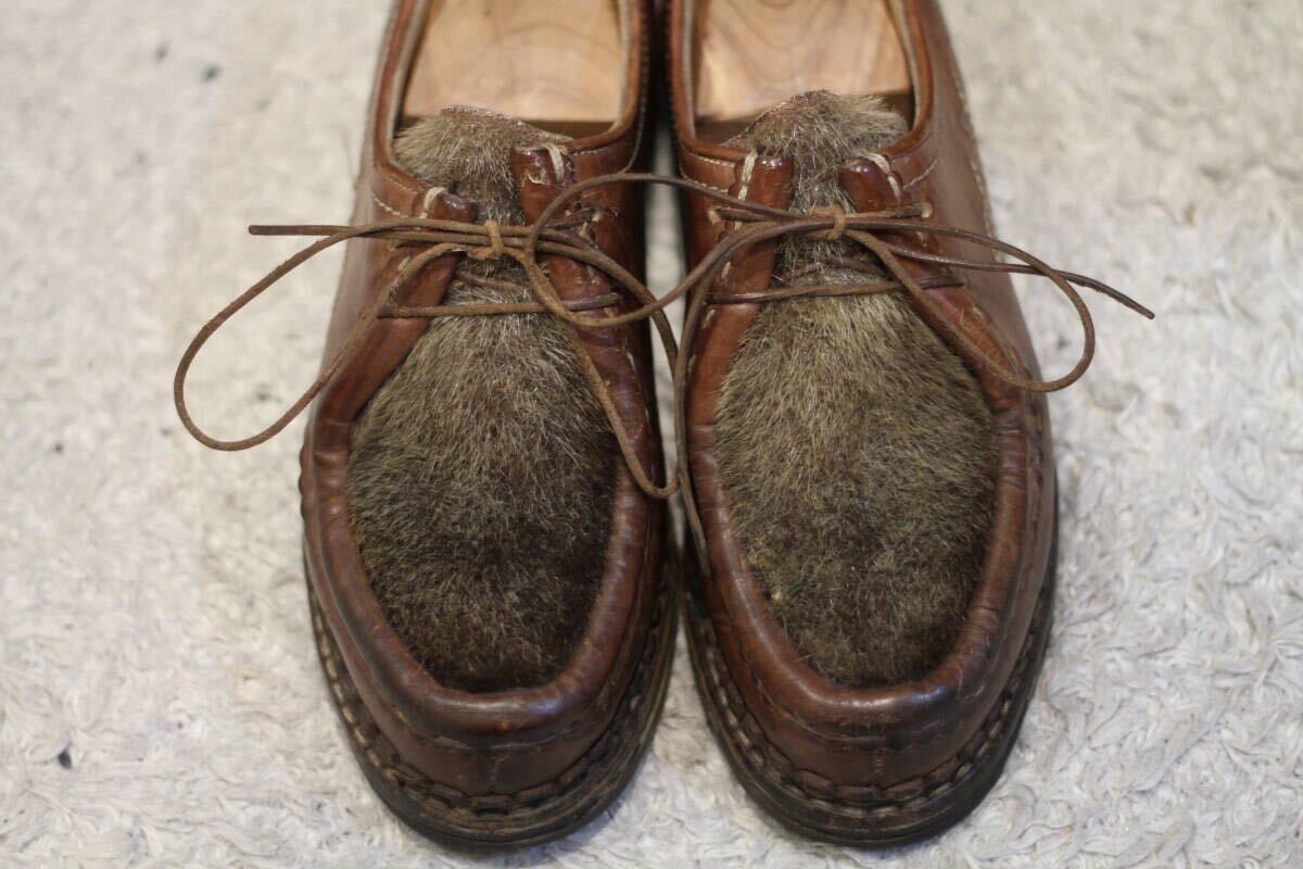 幻のHERMES別注】PARABOOT MICHAEL アザラシ 5.5(刺繍 エルメス 幻のHERMES別注】PARABOOT MICHAEL アザラシ 5.5(刺繍 エルメス
