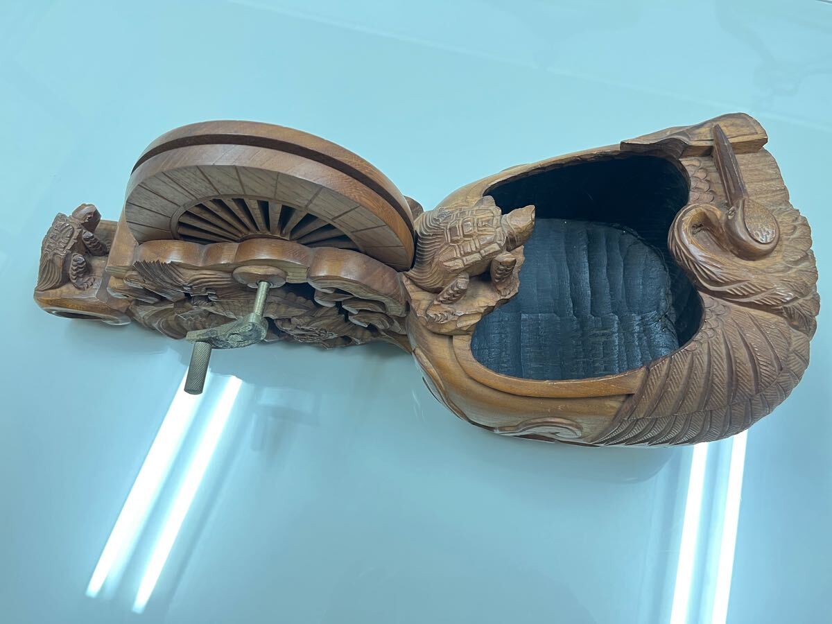坪源 特大墨壺 鶴亀 龍虎 坪源 特大墨壺 鶴亀 龍虎