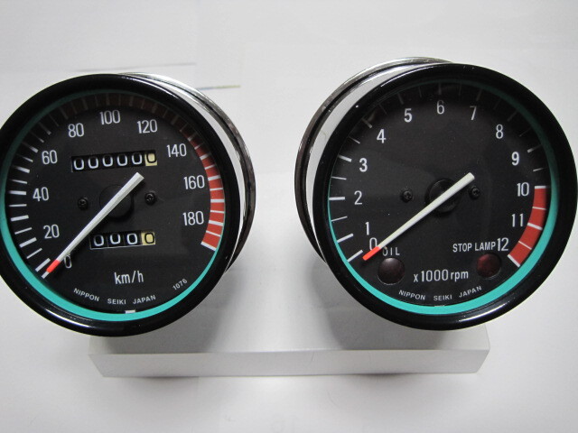 Z400FX 純正 メーター スピード 180km タコ メータ Yahoo!オークション - カワサキZ400FX純正日本精機製スピード
