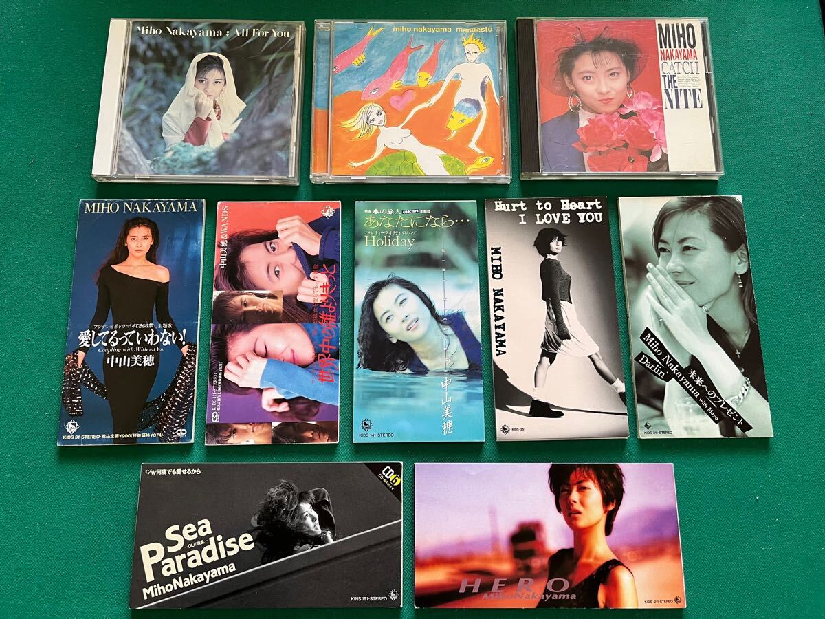 中山美穂　追悼！　オリコン上位　アルバムCD ３枚と、8cmシングルCD 7枚（テレビドラマ主題歌づくし）をセットで。