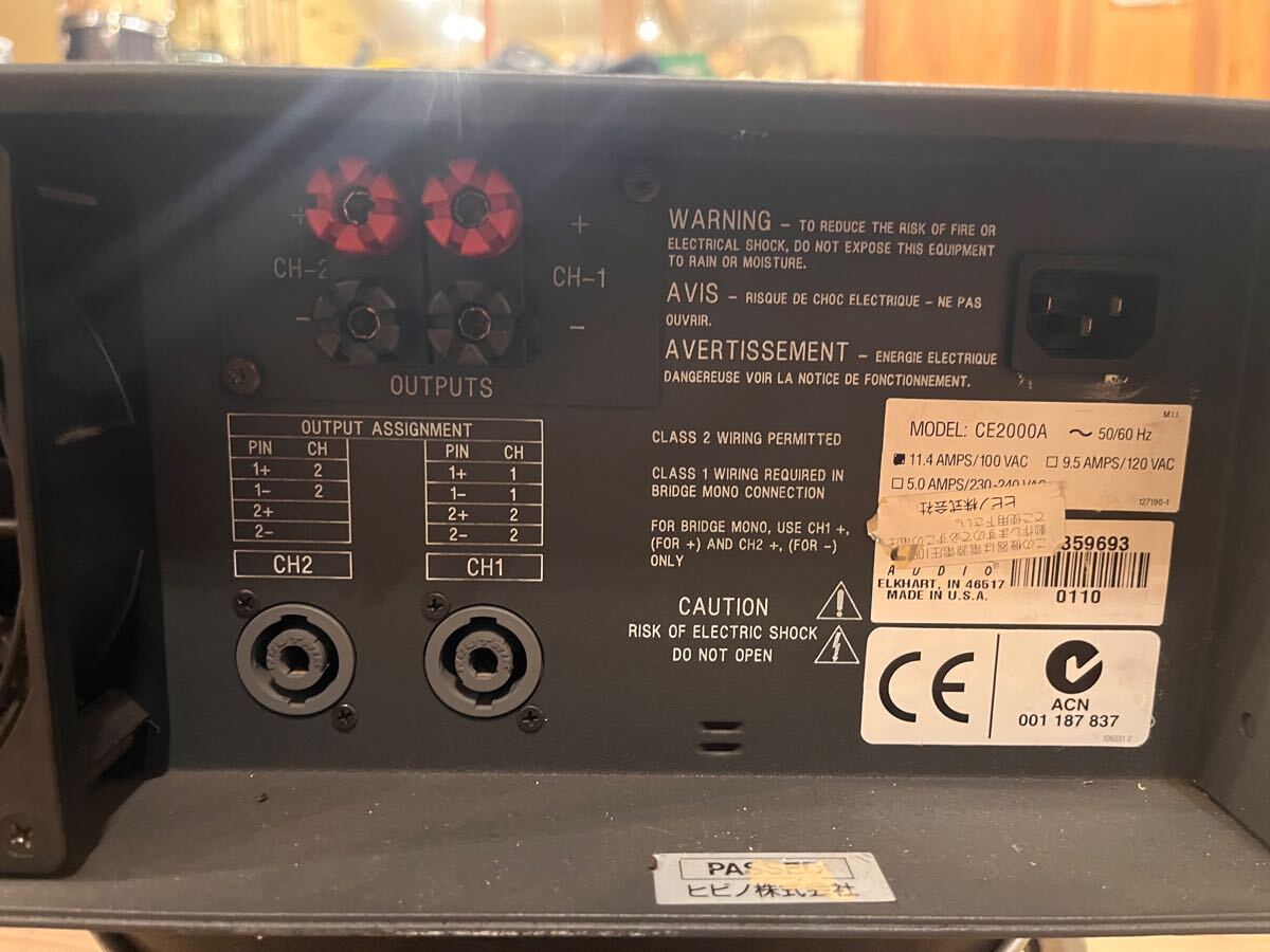 AMCRON アムクロン パワーアンプ CE2000 音出し確認済み NO1 AMCRON アムクロン パワーアンプ CE2000 音出し確認済み NO1