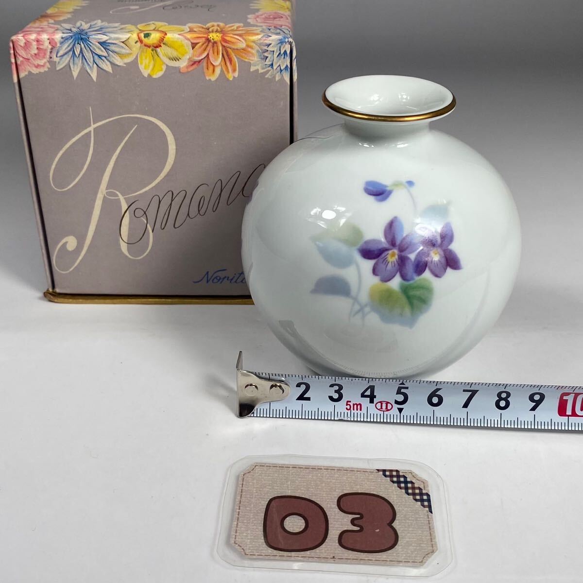 !_ premium Noritake Япония керамика фирма цветок основа один колесо .. ваза ваза для цветов цветок входить ..NORITAKE цветок сырой золотая краска s Mille sumire фиолетовый 