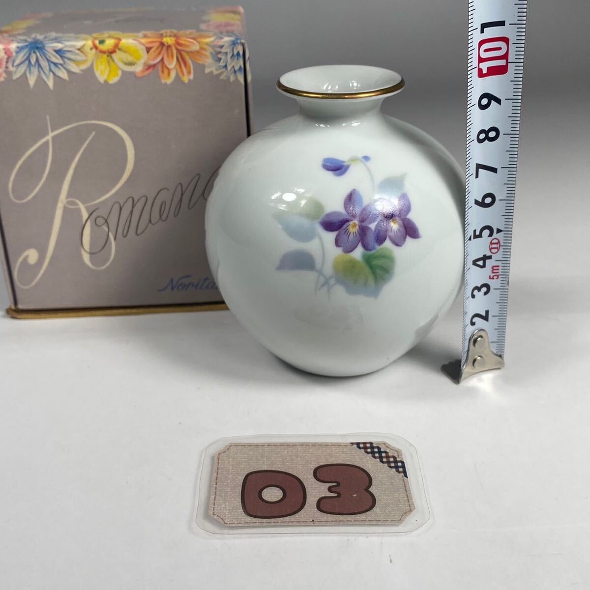 !_ premium Noritake Япония керамика фирма цветок основа один колесо .. ваза ваза для цветов цветок входить ..NORITAKE цветок сырой золотая краска s Mille sumire фиолетовый 
