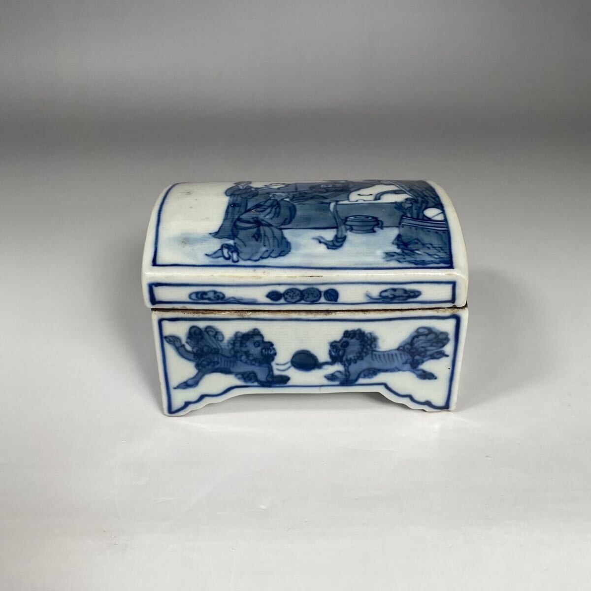 1円スタート 時代物 中国美術 大清康熙年製 古美術 染付 青花 古染付 