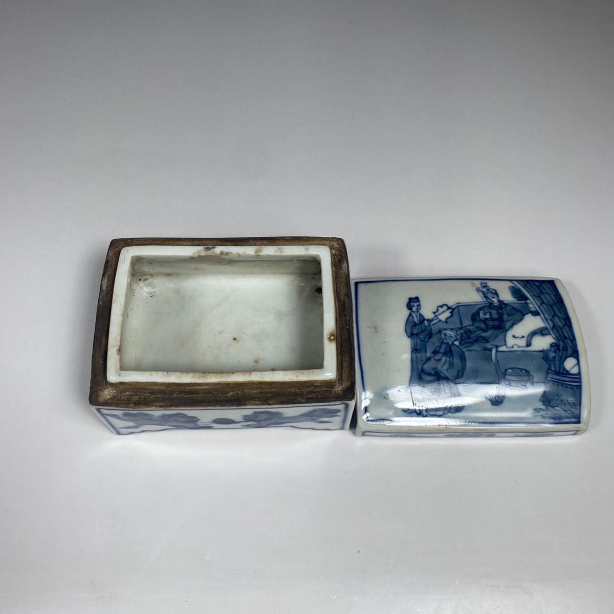 1円スタート 時代物 中国美術 大清康熙年製 古美術 染付 青花 古染付 