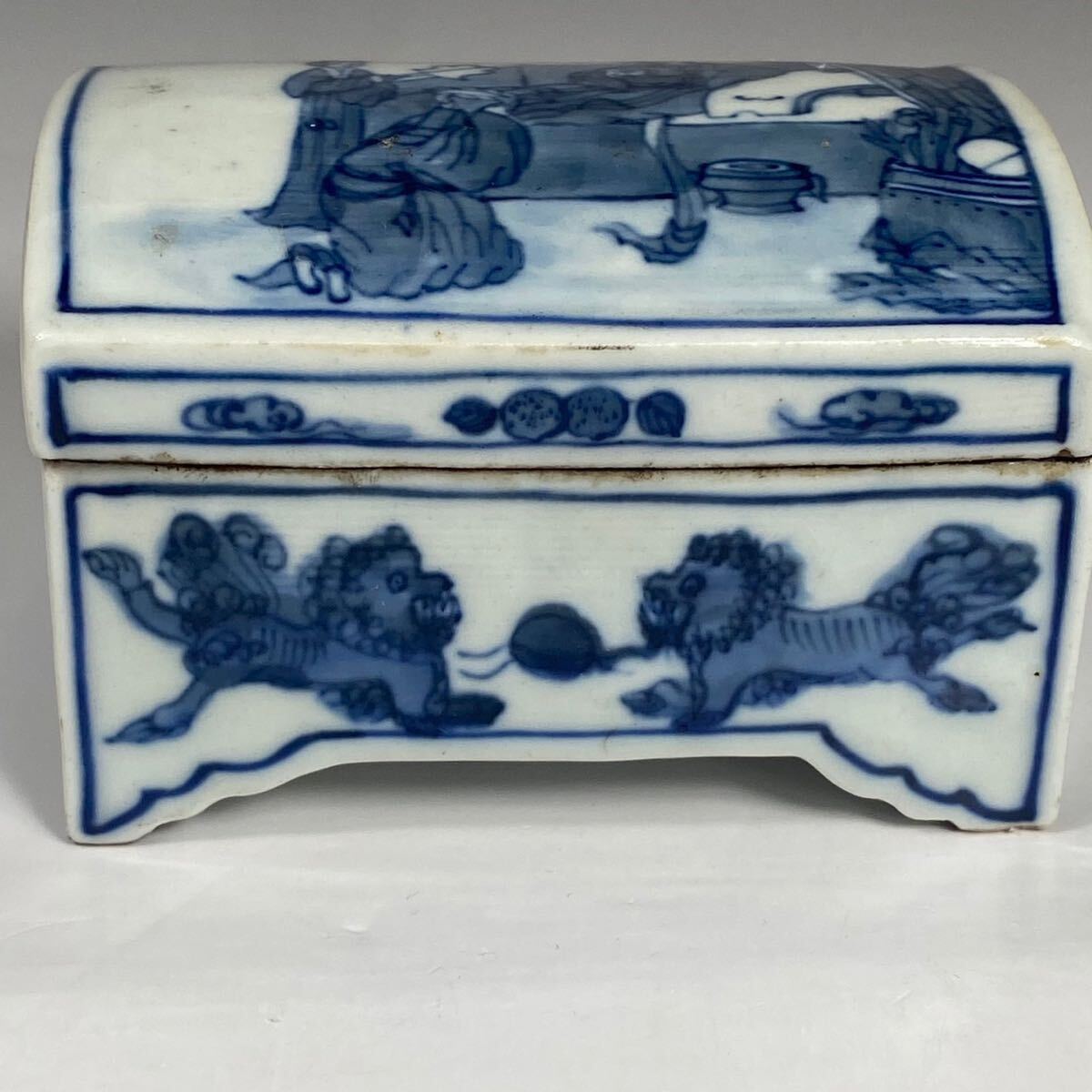 1円スタート 時代物 中国美術 大清康熙年製 古美術 染付 青花 古染付 
