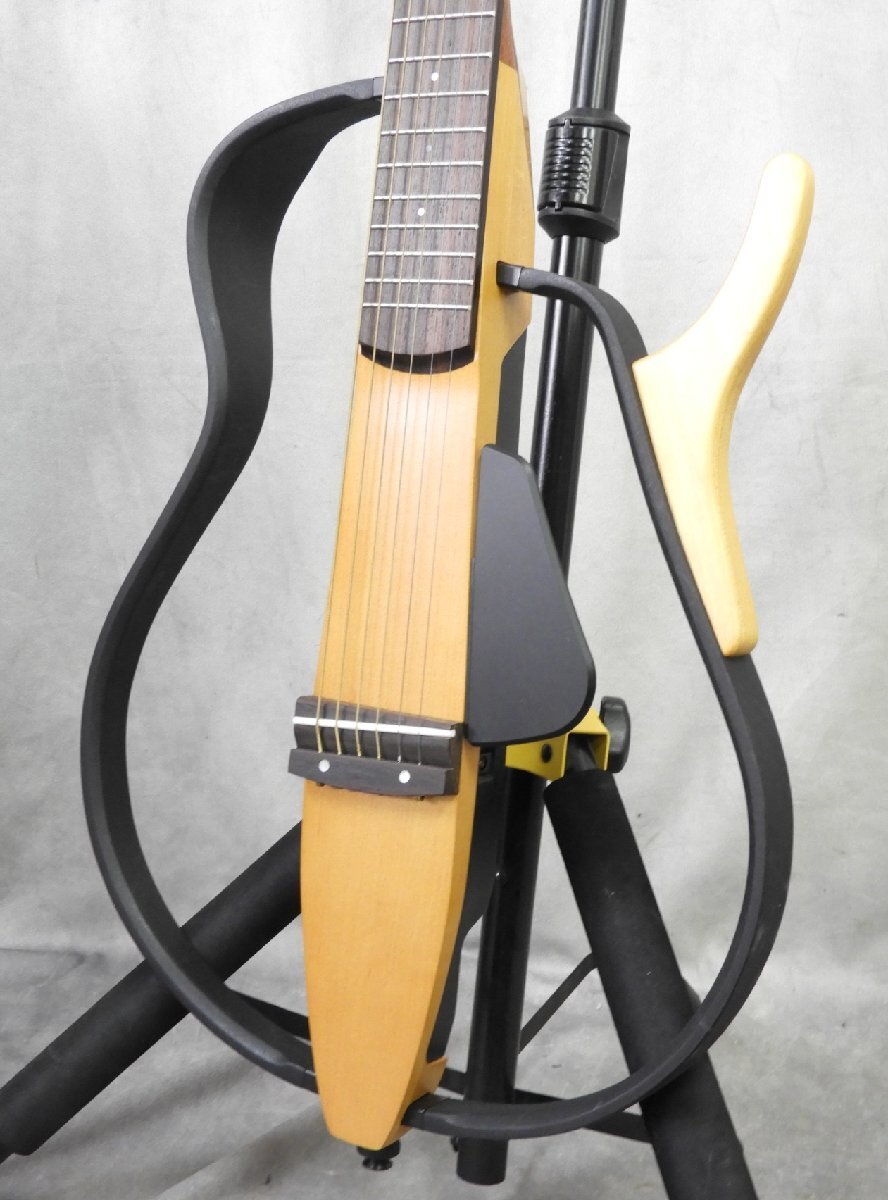 YAMAHA サイレントギター SLG100S スタンド付き　ジャンク Yamaha SLG-100S BL Silent Acoustic Electric Guitar Steel 6
