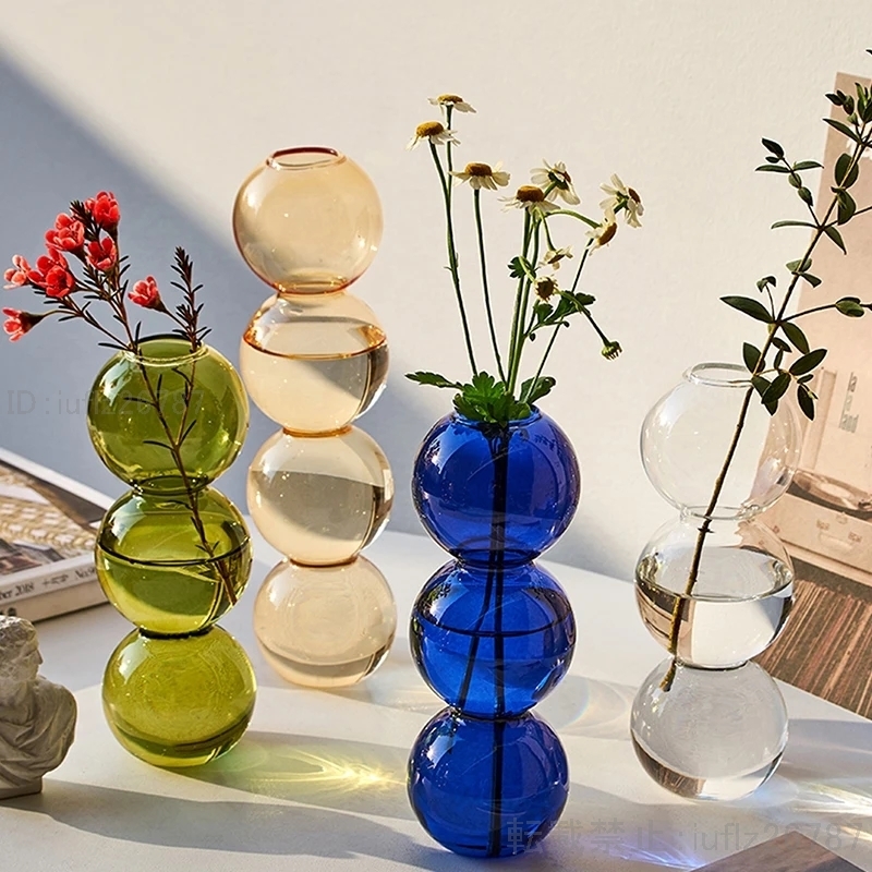 ガラス 花瓶 家 装飾 モダン 創造的 植木鉢 誕生日プレゼント 新しいコレクション HOM365