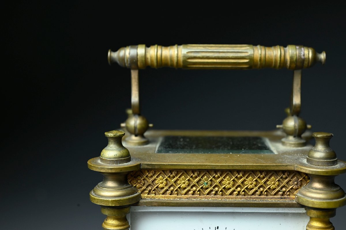 昊】キャリッジクロック Carriage Clock ゼンマイ式 フランス製 昊】キャリッジクロック Carriage Clock ゼンマイ式 フランス製
