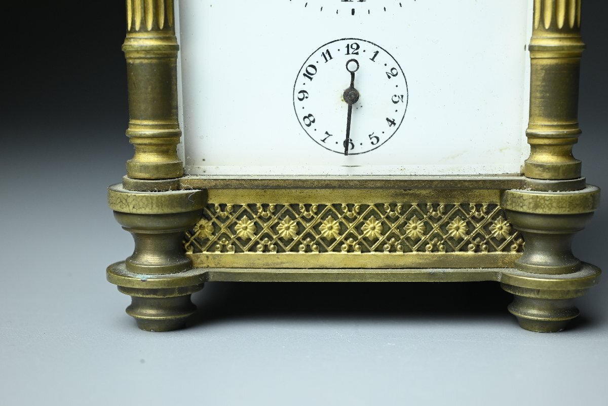 昊】キャリッジクロック Carriage Clock ゼンマイ式 フランス製 昊】キャリッジクロック Carriage Clock ゼンマイ式 フランス製