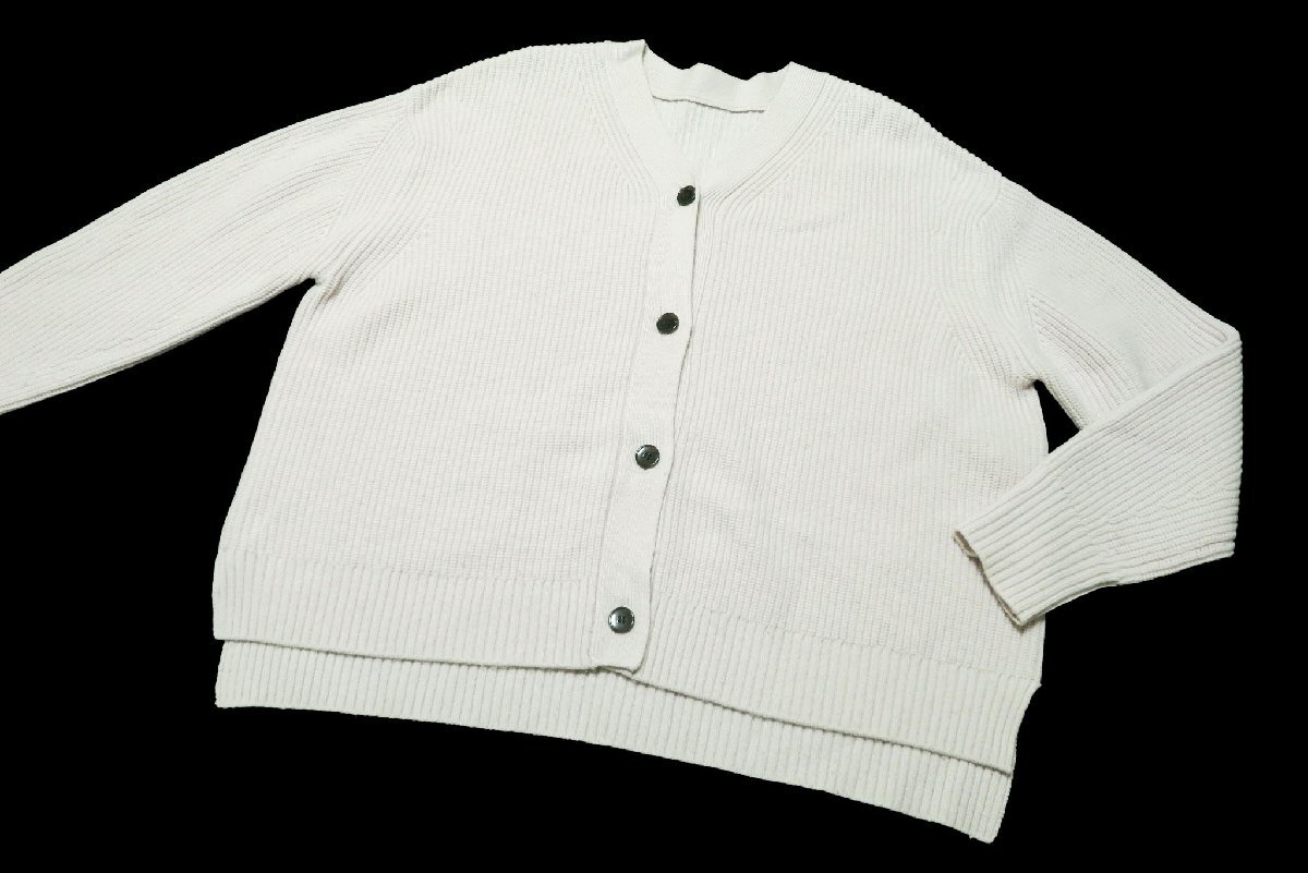 ☆美品☆DRESSTERIORドレステリア/ウール100％ニットカーディガン：38/薄灰nk699