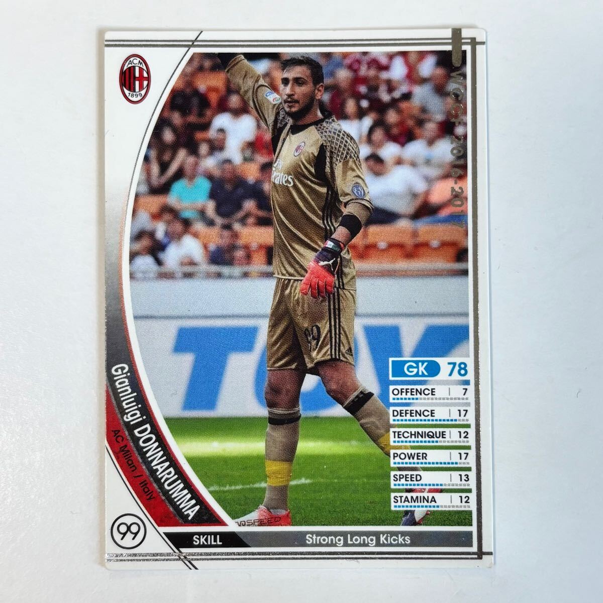 ??WCCF 16-17 白 ジャンルイジ?ドンナルンマ Gianluigi Donnarumma AC Milan ?四點(diǎn)落札で普通郵便送料無(wú)料?