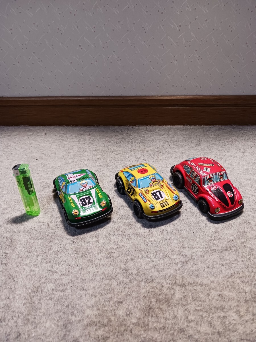 【久】 ブリキのおもちゃ ミニカー 昭和レトロ ビンテージカー 高級車 旧車 ポルシェ フォルクスワーゲン 日本製 片付け品 初荷