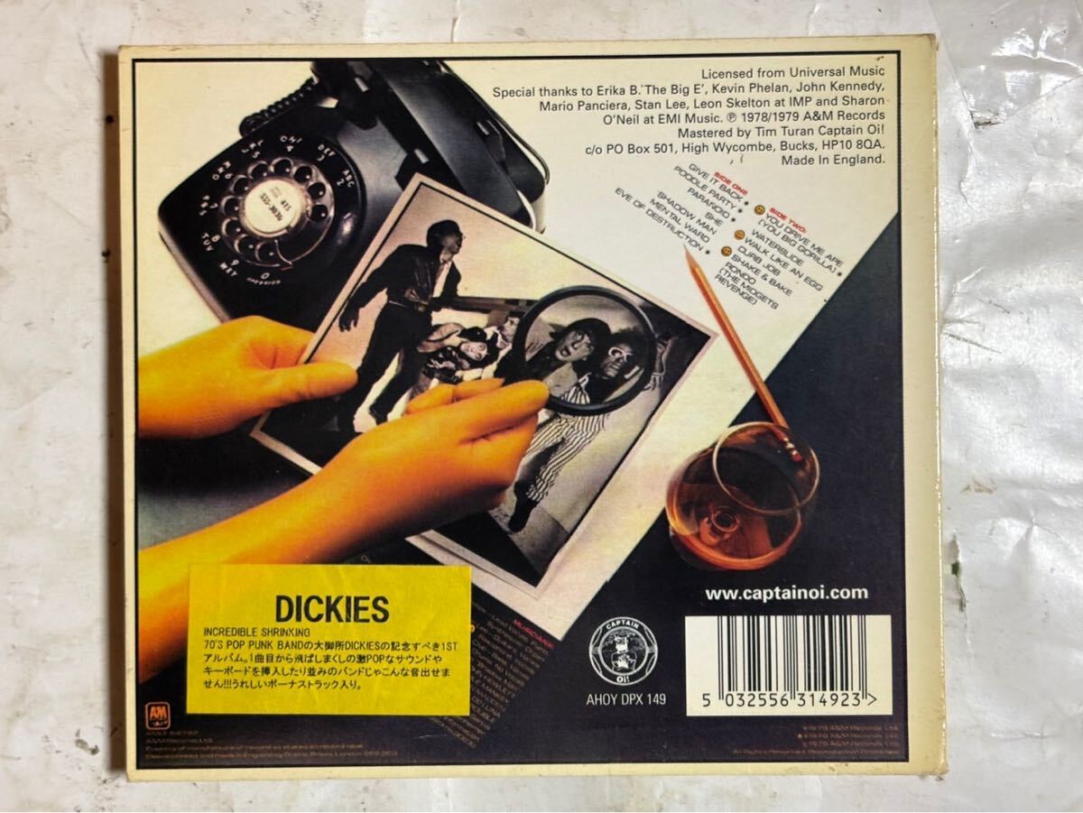CD UK盤 The Dickies The Incredible Shrinking Dickies AHOY DPX 149_画像2