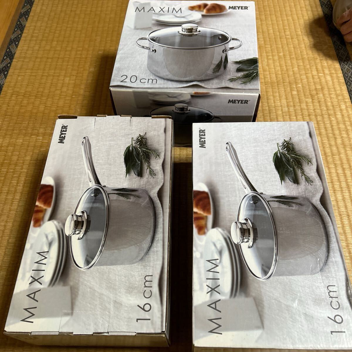 マイヤー MEYER MAXIM 16cm(2個) 20cm(1個) 鍋