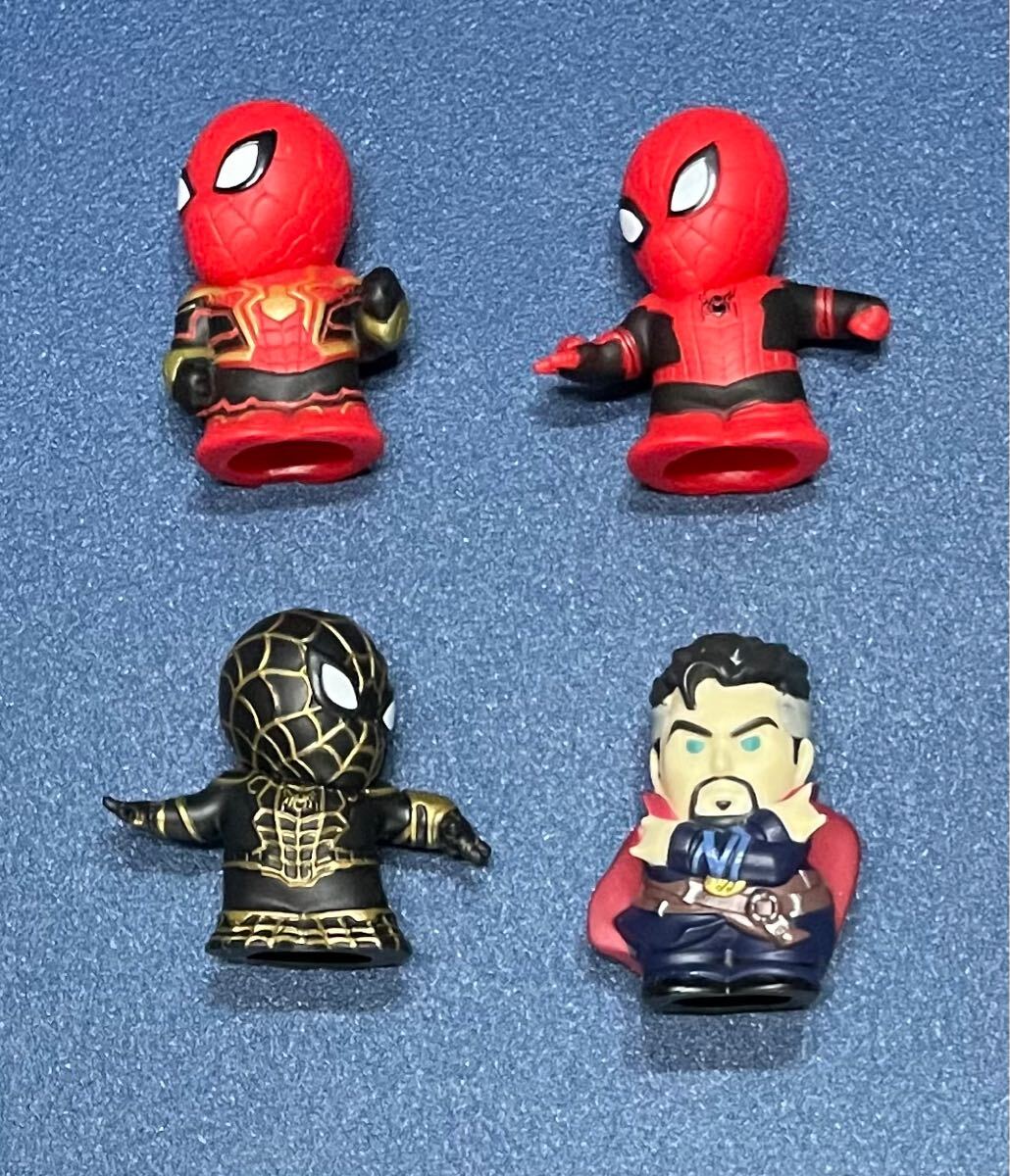非売品 スパイダーマンNo way Home Happyくじ C賞 フィンガーパペット 全4種 スパイダーマン ドクターストレンジ ソフビ 指人形