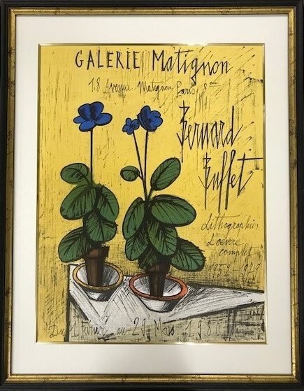 ≪ 　 ベルナール ビュッフェ 　 ≫　 オリジナル リトグラフ 　 LA PRIMULA BLEU　　 1980年　　 BERNARD　 BUFFET
