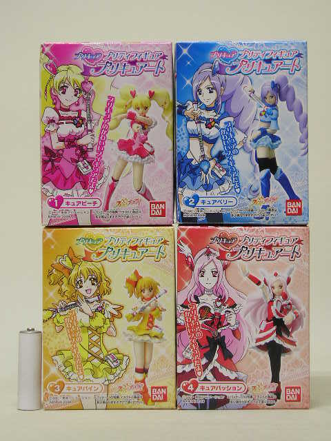 ■バンダイ フレッシュ プリキュア プリティフィギュア プリキュアート キュアピーチ/キュアベリー/キュアパイン/キュアパッション 4種