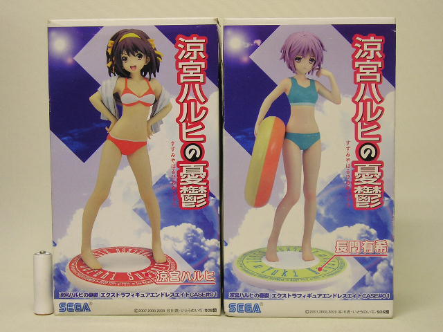 ■セガ 涼宮ハルヒの憂鬱 エクストラフィギュア エンドレスエイトCASE＃01 涼宮ハルヒ/長門有希 全2種 (水着)