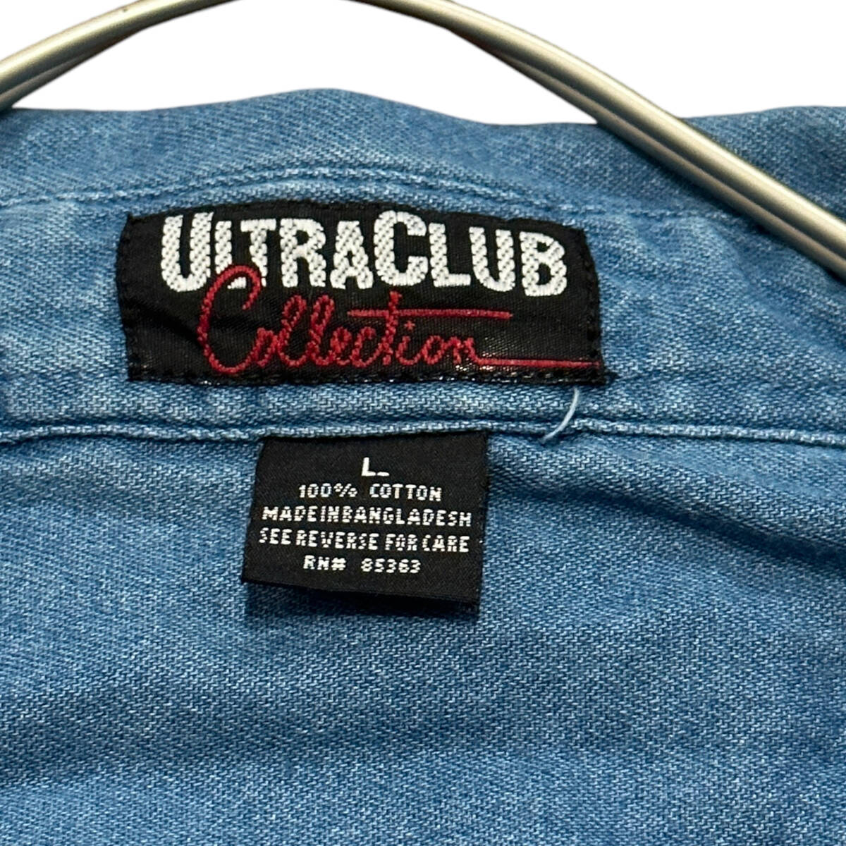 US古着 デニムシャツ BD長袖シャツ クリスピークリームドーナツ u89① XL相当_画像3