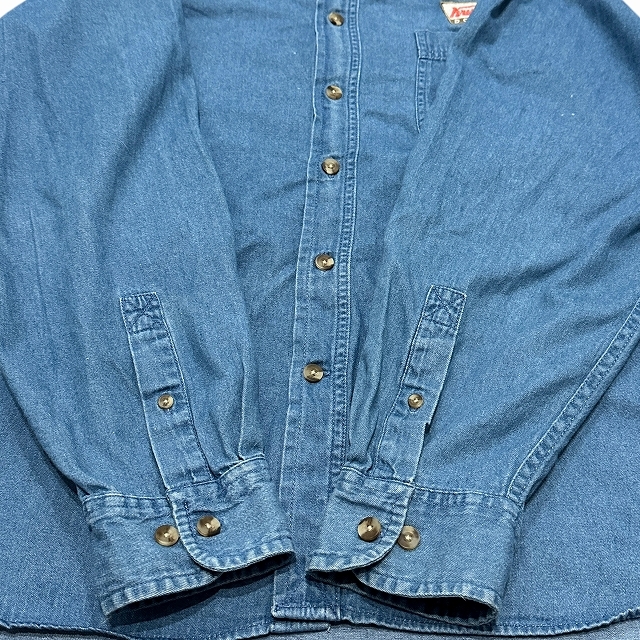 US古着 デニムシャツ BD長袖シャツ クリスピークリームドーナツ u89① XL相当_画像7