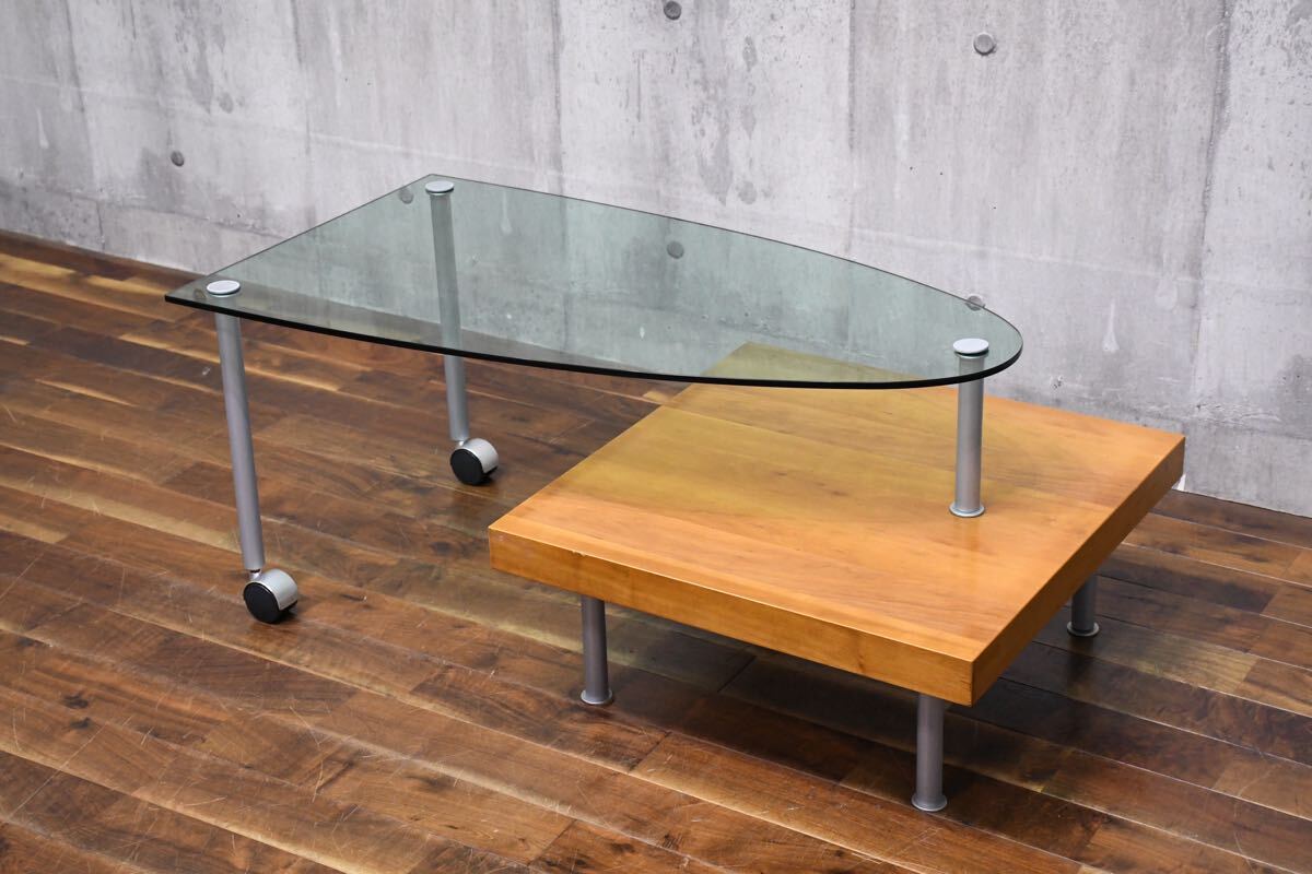 DKC89 BoConcept ボーコンセプト Occa オッカ コーヒーテーブル 可動式ガラス天板 センターテーブル リビングテーブル 北欧モダン