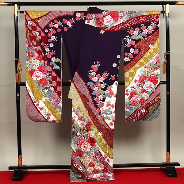 振袖お仕立て代金 Yahoo!オークション - 【和遊館】EFH289 お仕立て上がり 正絹お