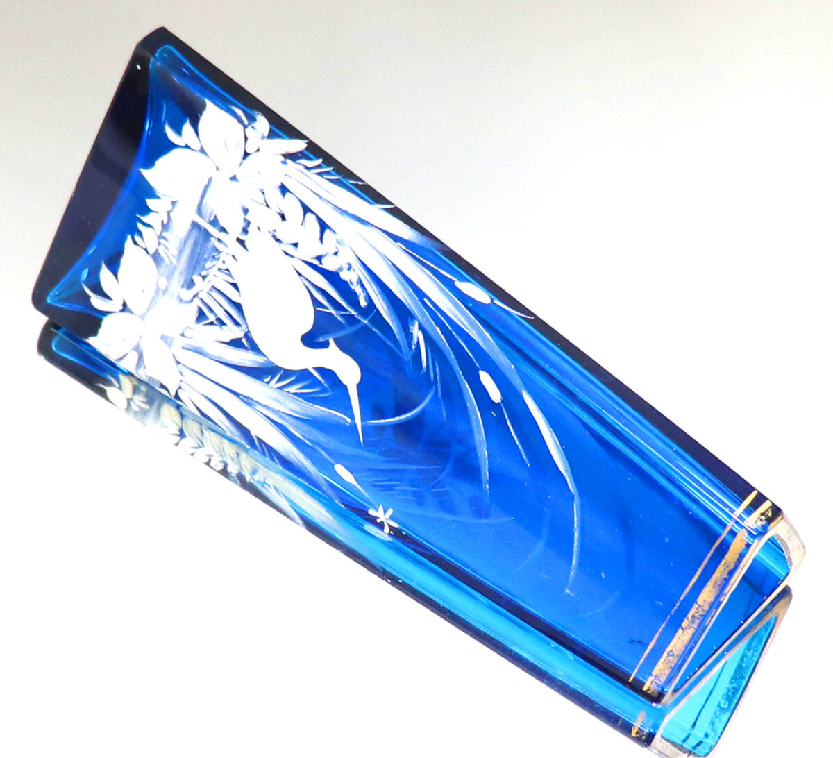 オールド・バカラ (BACCARAT) 1880年 青色ガラス ジャポニスム オールド・バカラ (BACCARAT) 1880年 青色ガラス ジャポニスム