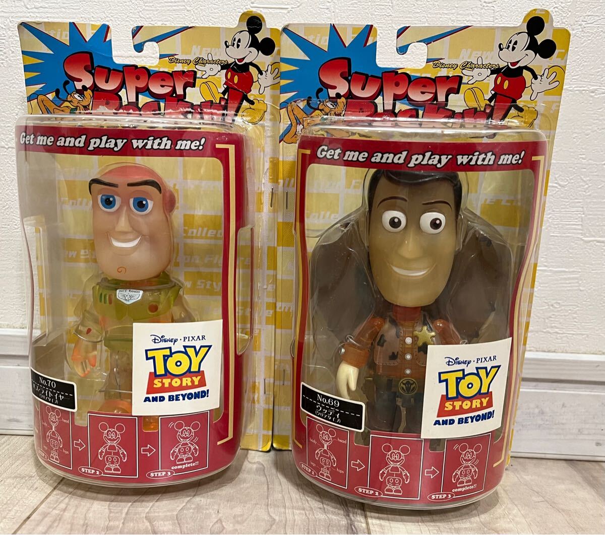 Disney ディズニー Super Rockin スーパーロッキン バズ ウッディ 2種セット トイストーリー クリア レア 開封済