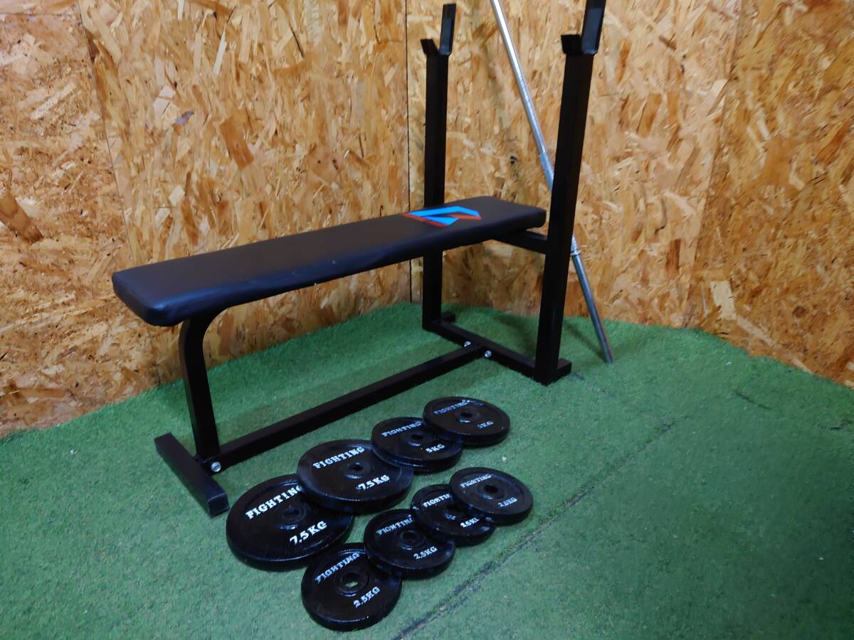 2024-25 秋冬新作 ハイブランドの FITHINGROAD ファイティングロード 7.5kg×2/5kg×2/2.5kg×4/ 合計35kg エリア限定 大阪市平野区発「2804」 バーベル、ダンベル