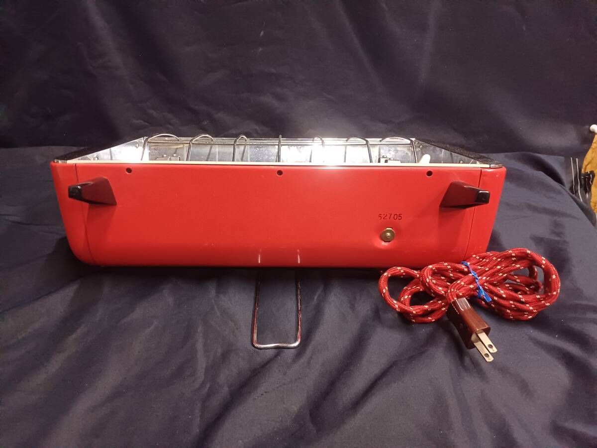  Showa Retro retro бытовая техника электрический плита National DS-10N красный цвет подлинная вещь б/у подтверждение рабочего состояния 