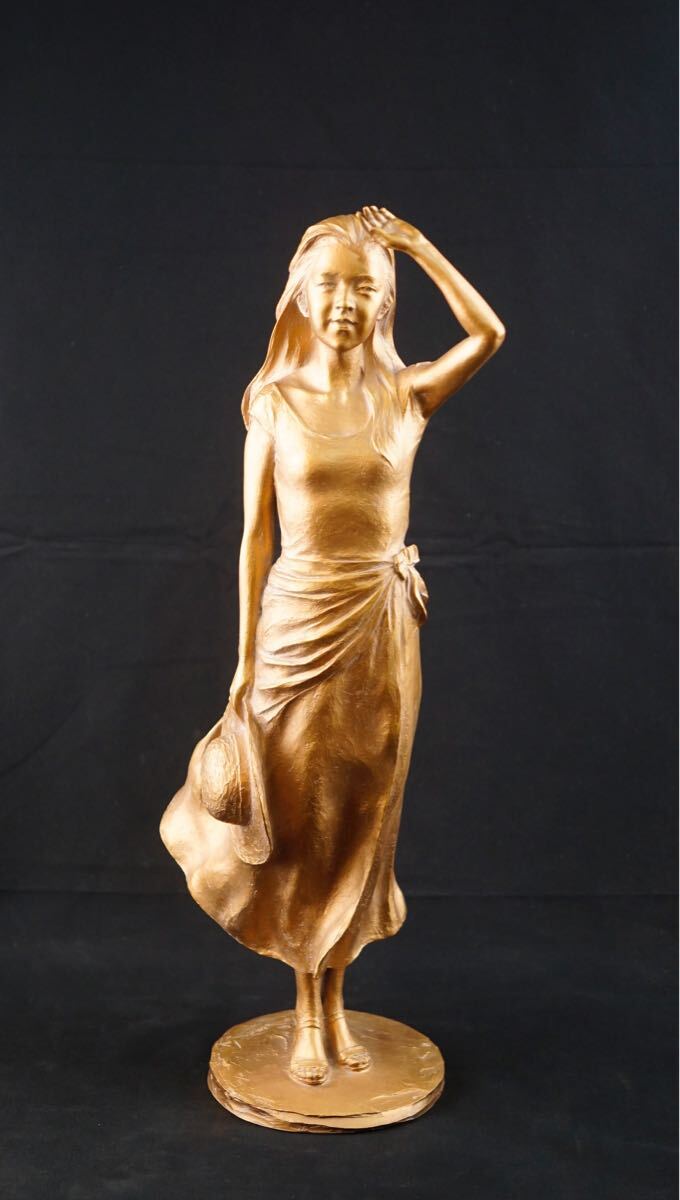 彫刻家 大道寺光弘 ブロンズ 銅 美人女性像『陽光につつまれて 彫刻家 大道寺光弘 ブロンズ 銅 美人女性像『陽光につつまれて