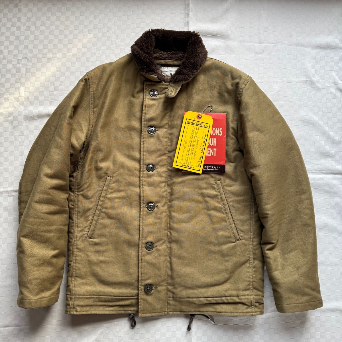 REAL MCCOYS リアルマッコイズ N-1 デッキジャケット メンズ 36 Sサイズ相当 美中古 MJ13111 ミリタリー DEMOTEX-ED_画像1