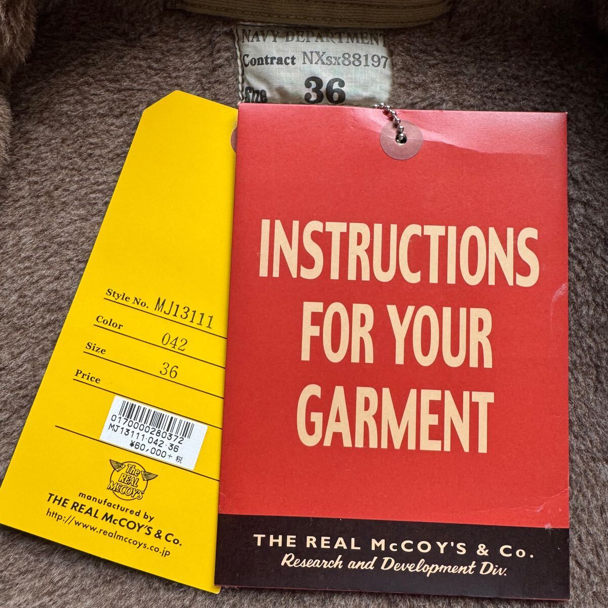 REAL MCCOYS リアルマッコイズ N-1 デッキジャケット メンズ 36 Sサイズ相当 美中古 MJ13111 ミリタリー DEMOTEX-ED_画像4