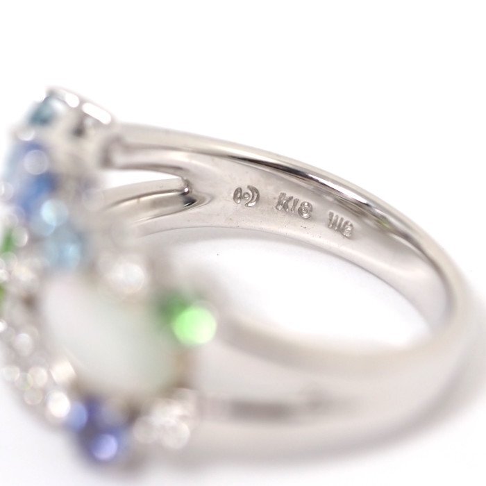 TASAKI タサキ K18ホワイトゴールド ダイヤ0.16ct アクアマリン TASAKI タサキ K18ホワイトゴールド ダイヤ0.16ct アクアマリン