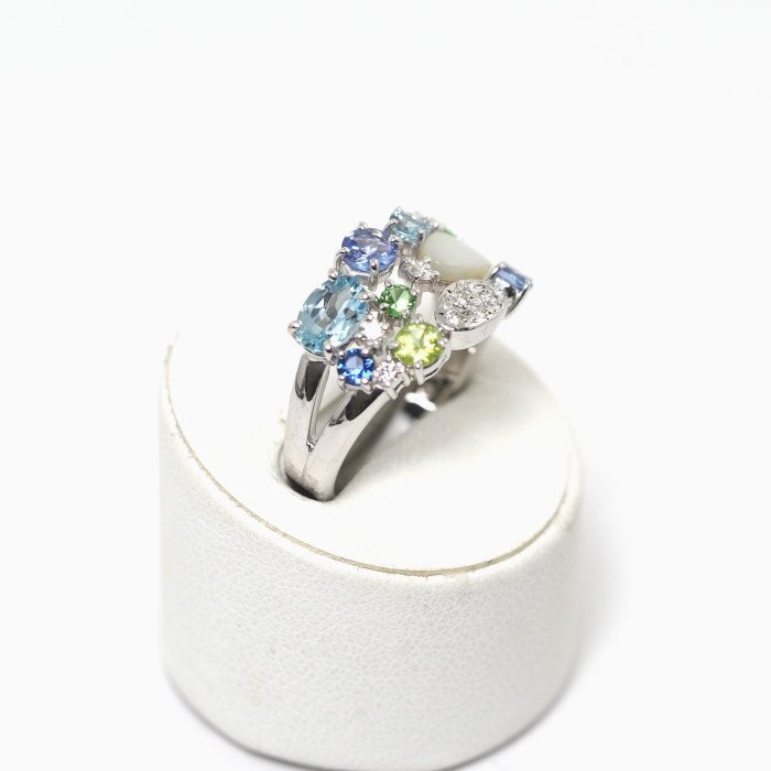 TASAKI タサキ K18ホワイトゴールド ダイヤ0.16ct アクアマリン TASAKI タサキ K18ホワイトゴールド ダイヤ0.16ct アクアマリン