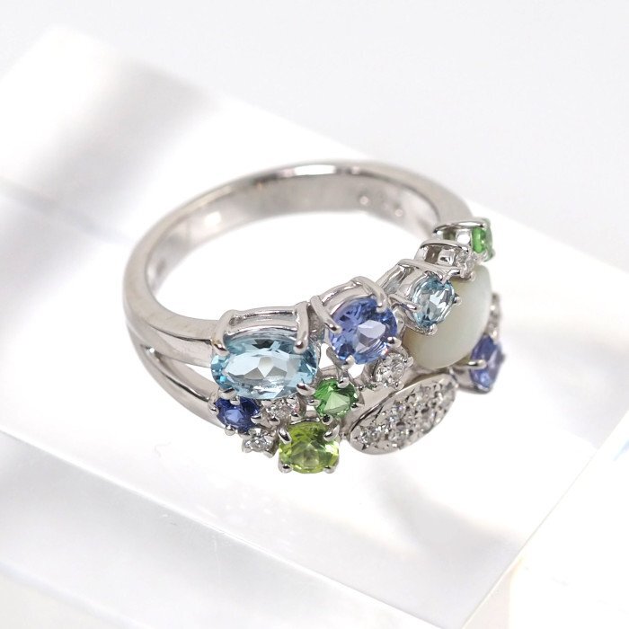 TASAKI タサキ K18ホワイトゴールド ダイヤ0.16ct アクアマリン TASAKI タサキ K18ホワイトゴールド ダイヤ0.16ct アクアマリン