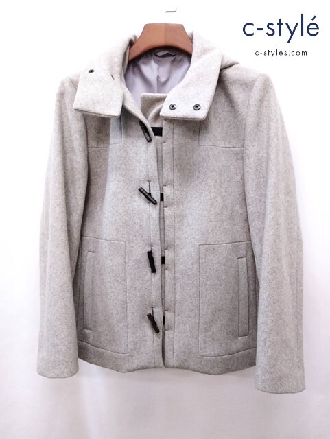 Q364 [人気] Calvin Klein カルバンクライン ダッフルコート 36 グレー 414514 | Q★