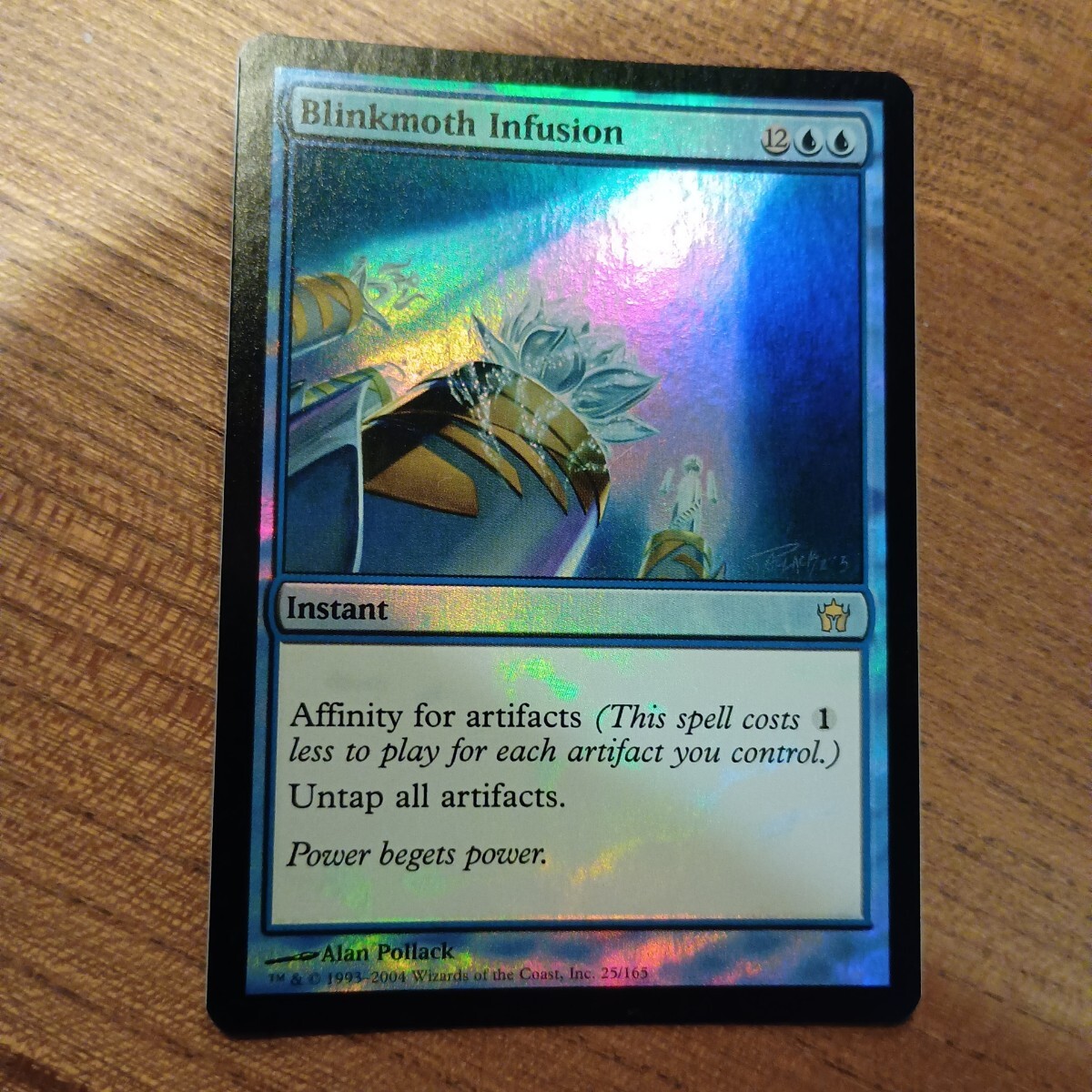 ちらつき蛾の注入　1枚　foil 英語