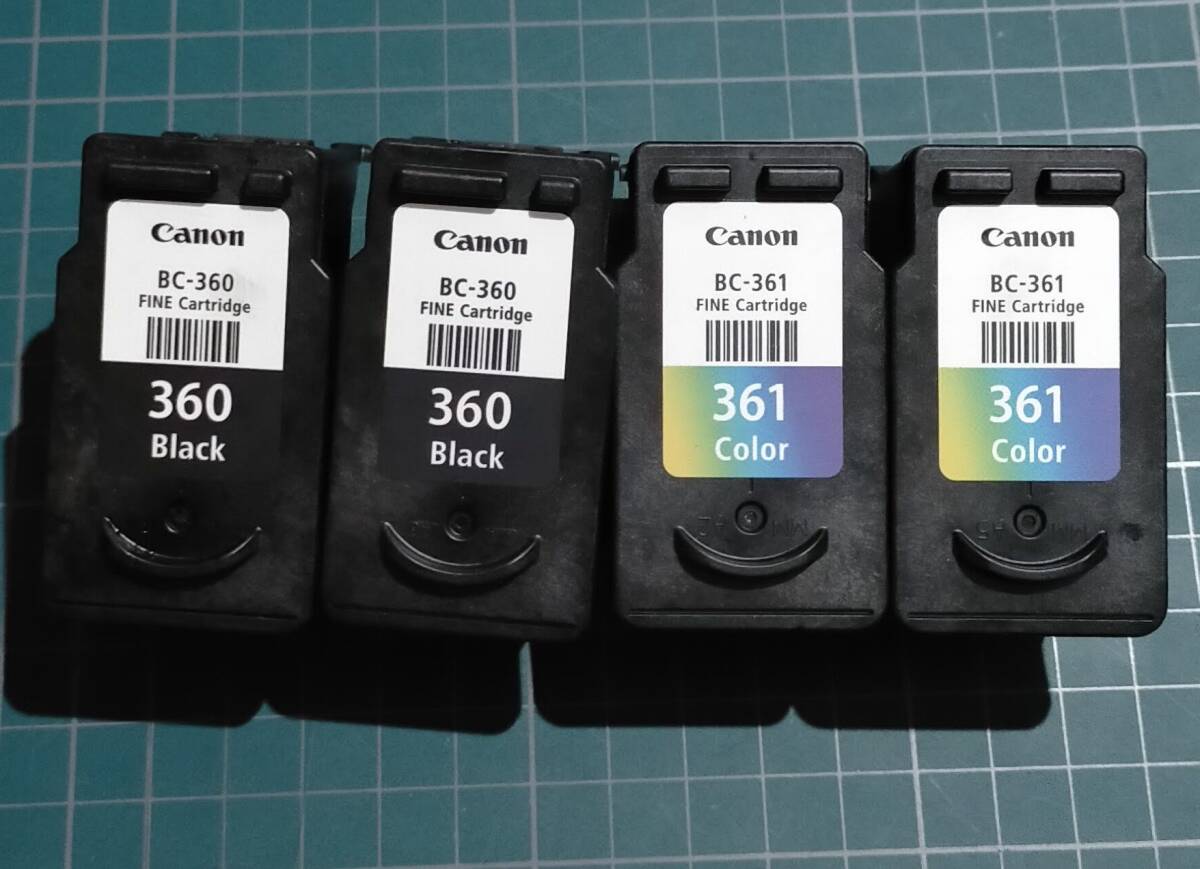 CANON BC-360×2 BC-361×2　使用済み　4個セット