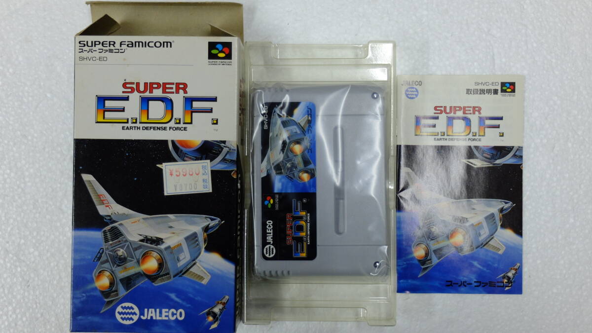 スーパーファミコン SUPER E.D.F. 取扱説明書/箱/ケース付属
