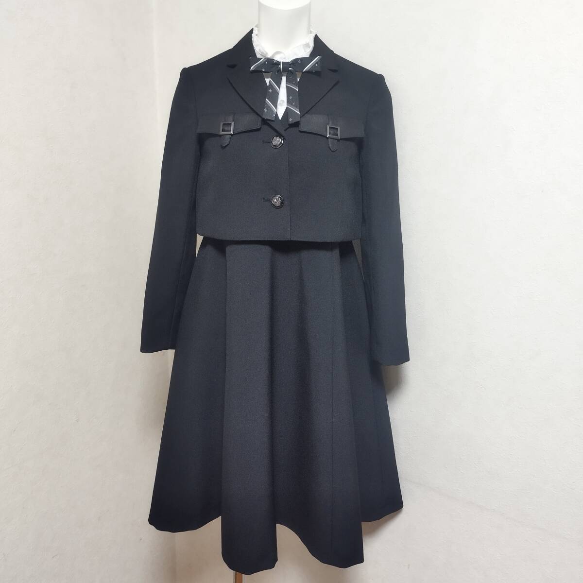 超美品 150女の子 卒服 卒業式スーツ CHOPIN ショパン ブラック 超美品 150女の子 卒服 卒業式スーツ CHOPIN ショパン ブラック