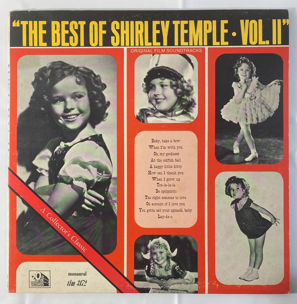 シャーリー・テンプル (Shirley Temple) / The Best of Shirley Temple Vol.Ⅱ 米盤LP 20th-Fox TFM 3172 MONO