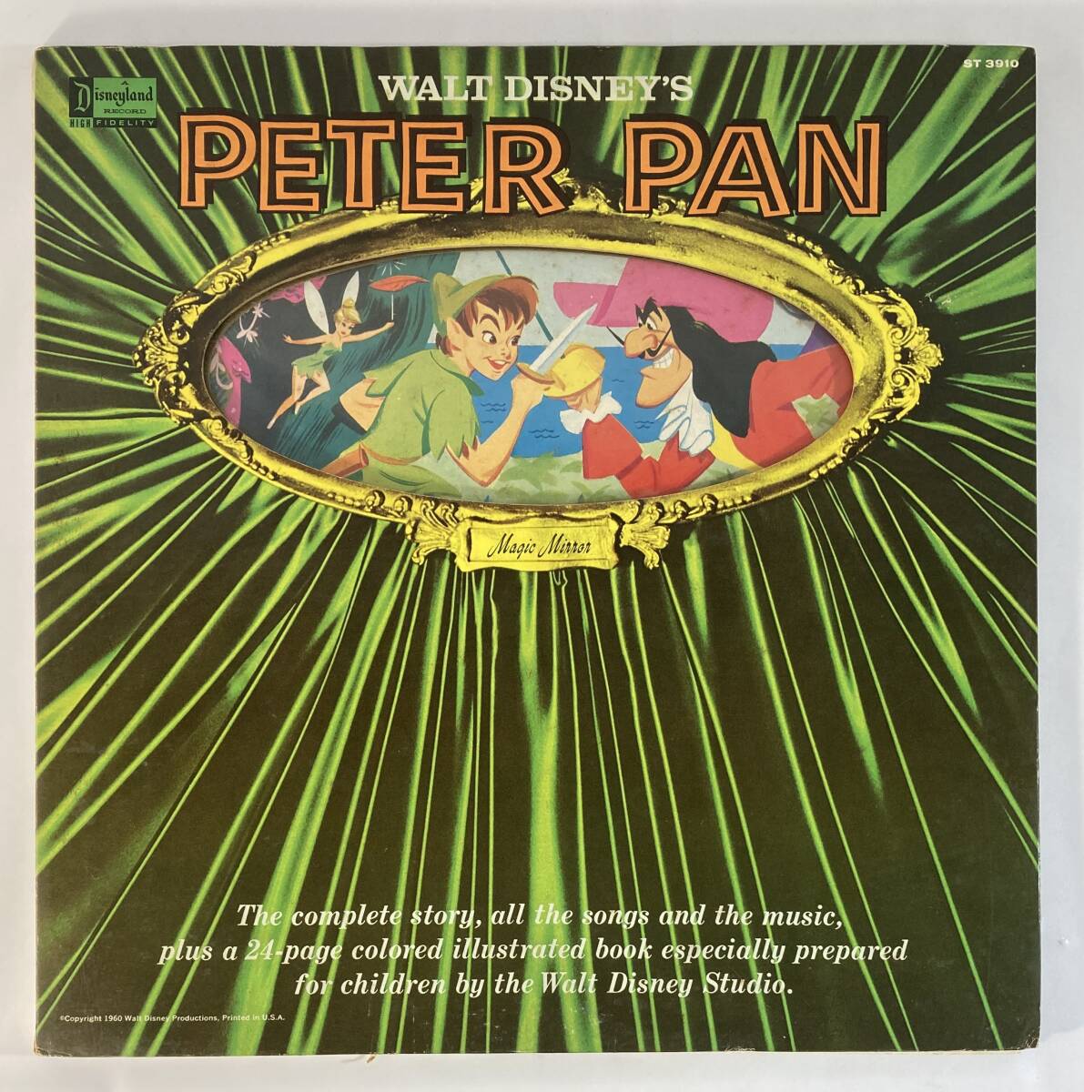 ピーターパン (1953) サミーフェイン、他 / Walt Disney's story of Peter Pan 米盤LP Disneyland Magic Mirror Series 見開き