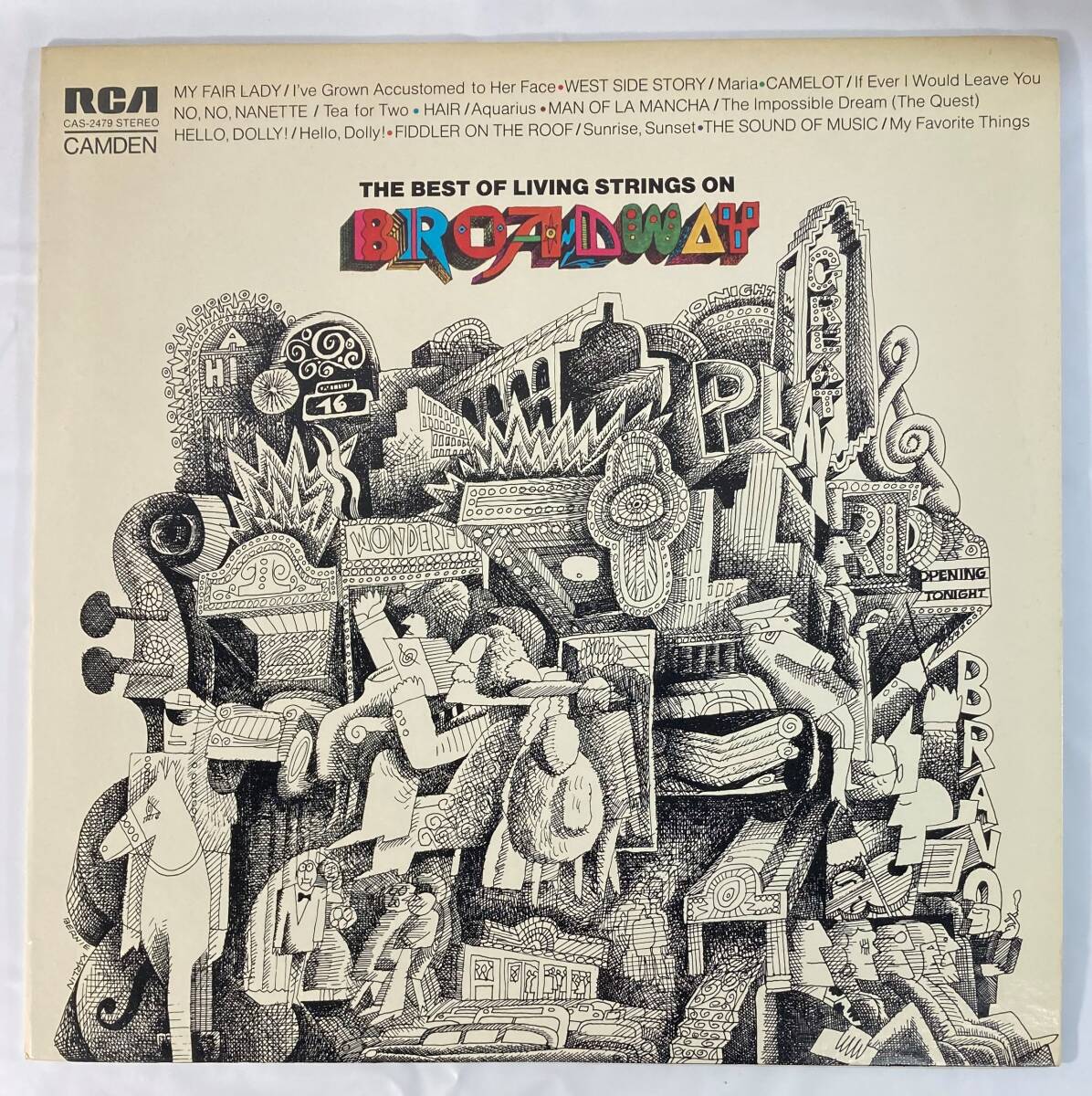 リヴィング・ストリングス (Living Strlings) / The Best of Living Strings on Broadway 米盤LP CAMDEN CAS-2479 STEREO
