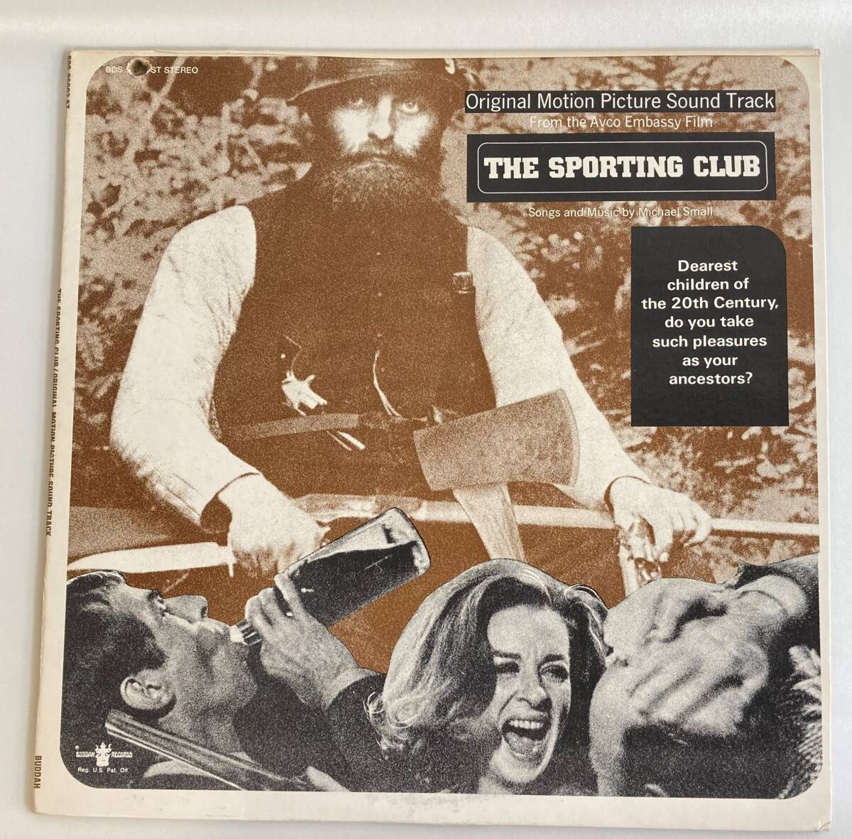 The Sporting Club (1969) マイケル・スモール ラリー・ピアース監督作品 米盤LP Buddah BDS95002 ST Cutout