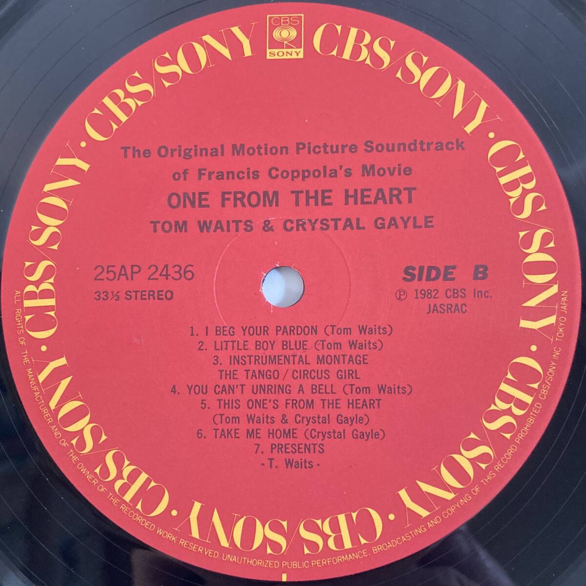  one *f ром * The * Heart (1982) Tom * way tsu, crystal *ge il записано в Японии LP CS 25AP 2436 obi нет 
