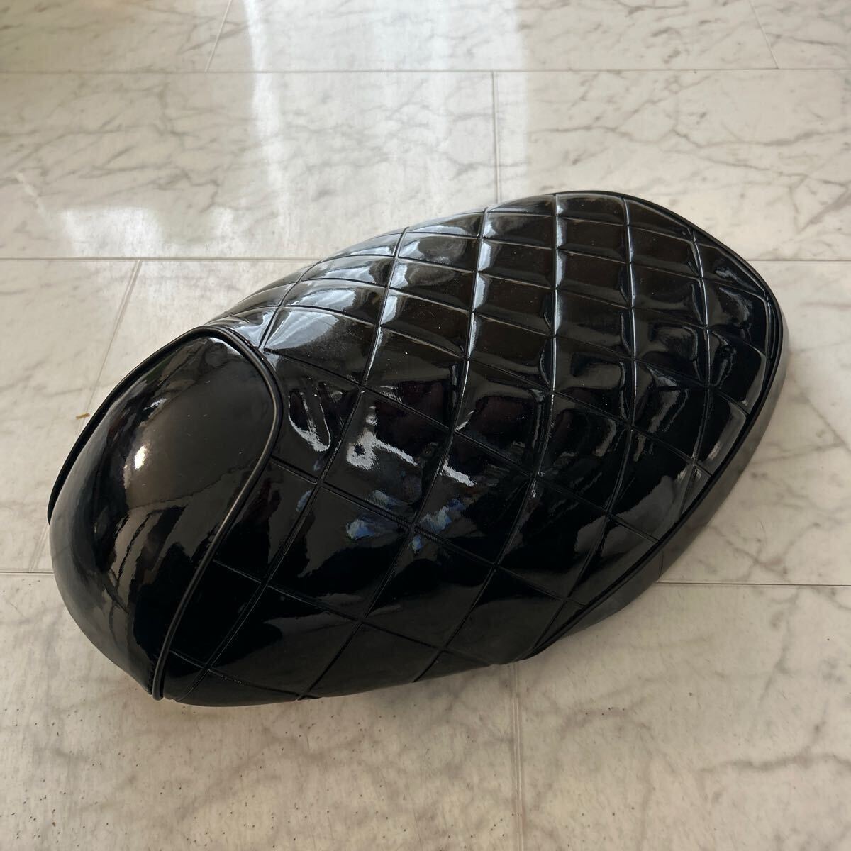 ライブDIO zx Live ディオ af34af35 エナメルシート 張替え済み 張替え後未使用 黒 パンパンに張れてます